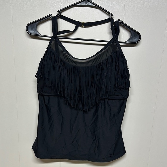 Catalina Black Fringe Swim Tankini - Picture 1 of 9